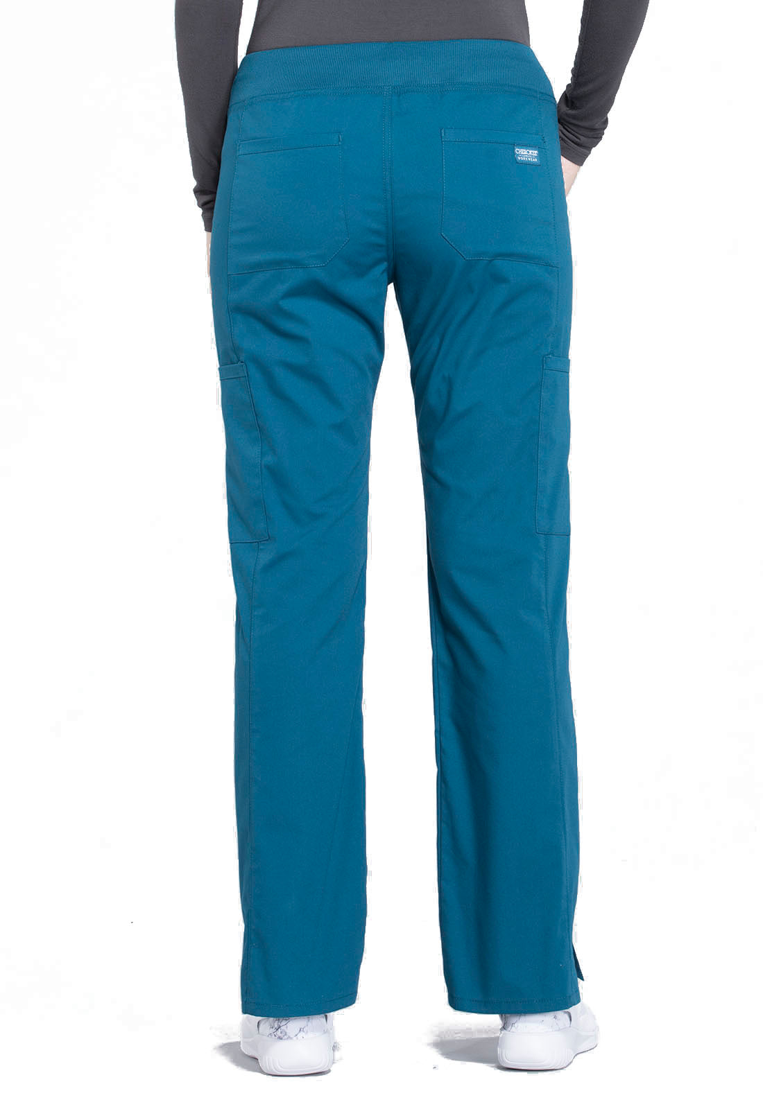 Women's Mid Rise Straight Leg Pull-on Cargo Pant - Caribbean Blue