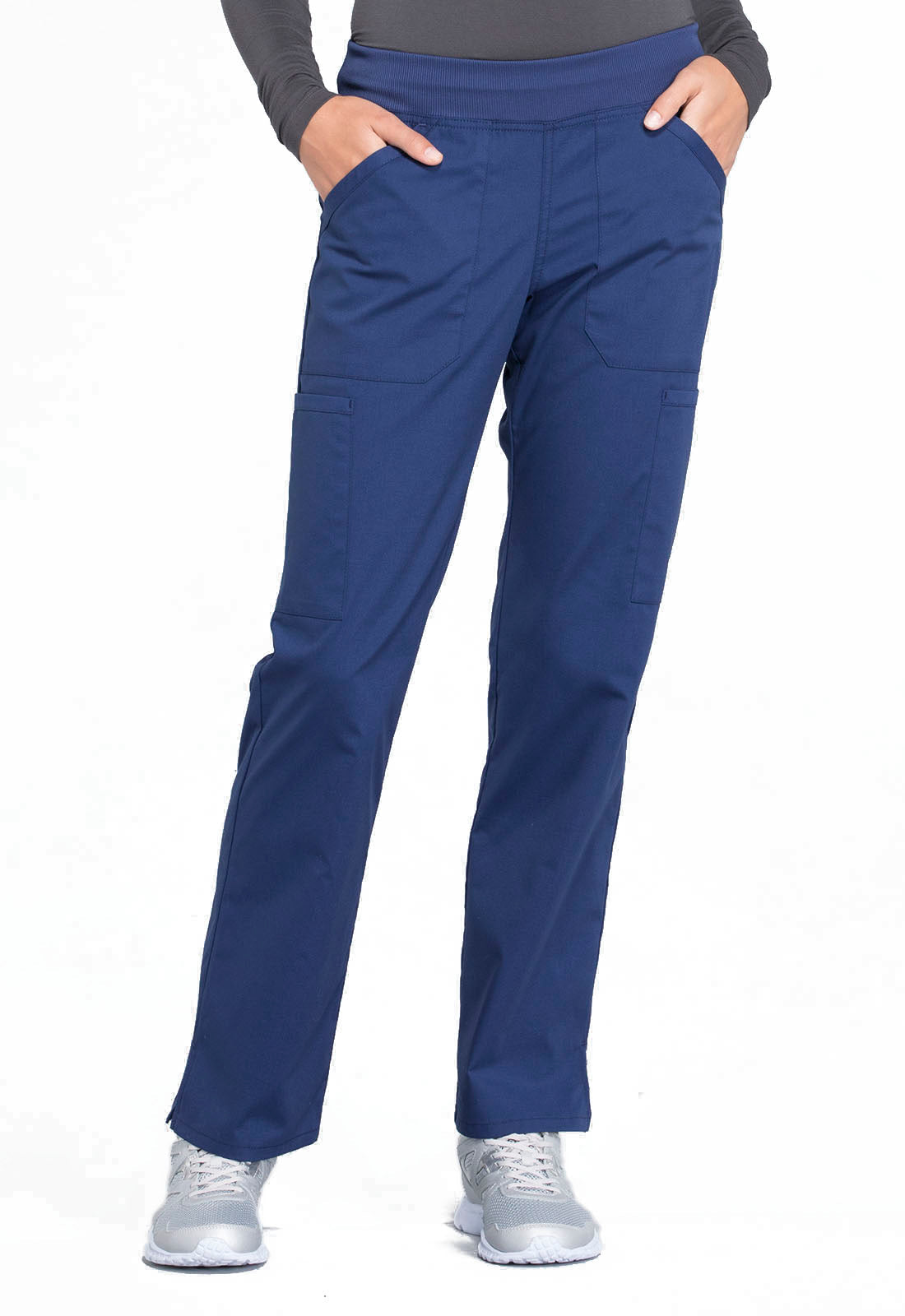 Women's Mid Rise Straight Leg Pull-on Cargo Pant - Navy