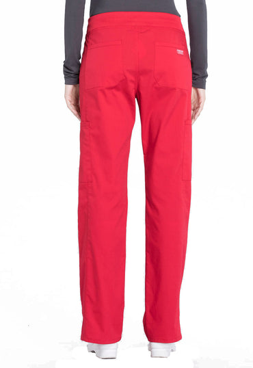 Women's Mid Rise Straight Leg Pull-on Cargo Pant - Red
