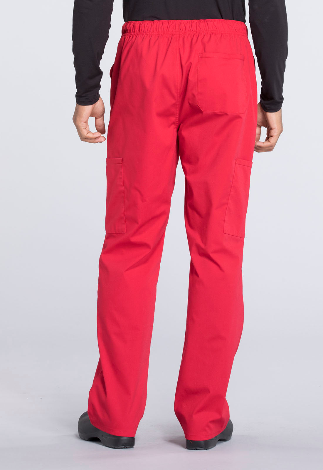 Men's Men's Tapered Leg Fly Front Cargo Pant - Red