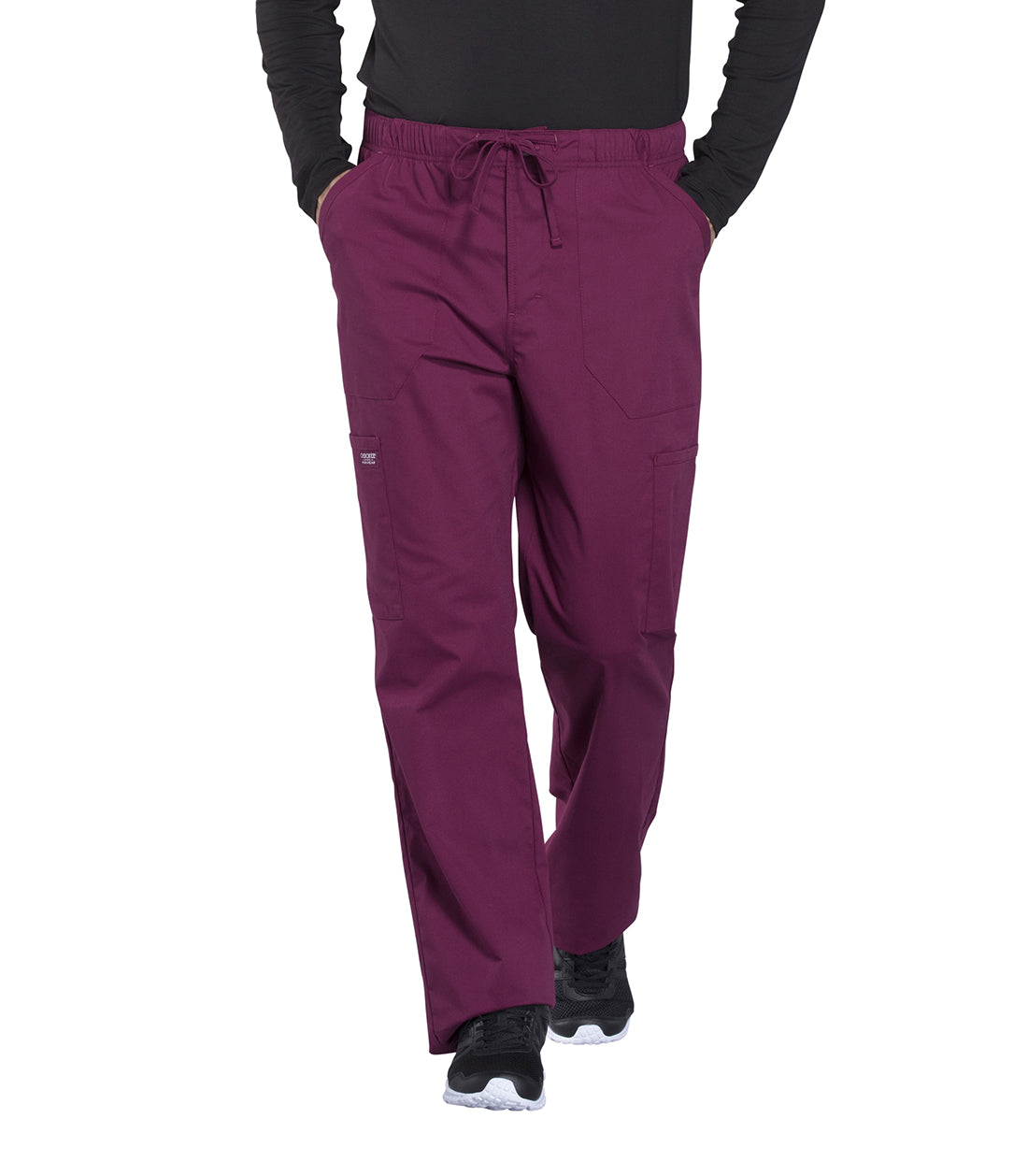 Men's Men's Tapered Leg Fly Front Cargo Pant - Wine