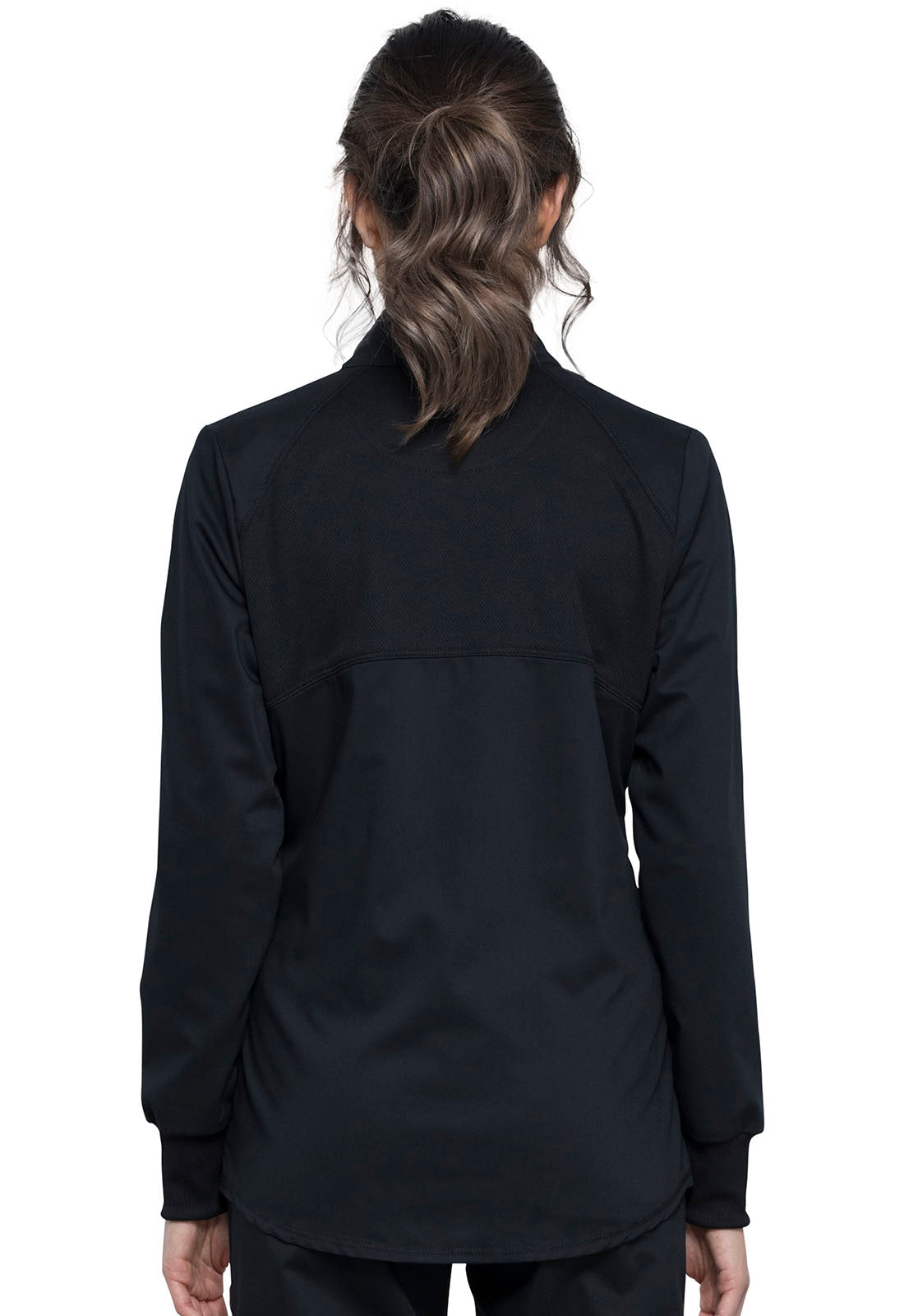 Women's Zip Front High-Low Jacket - Black