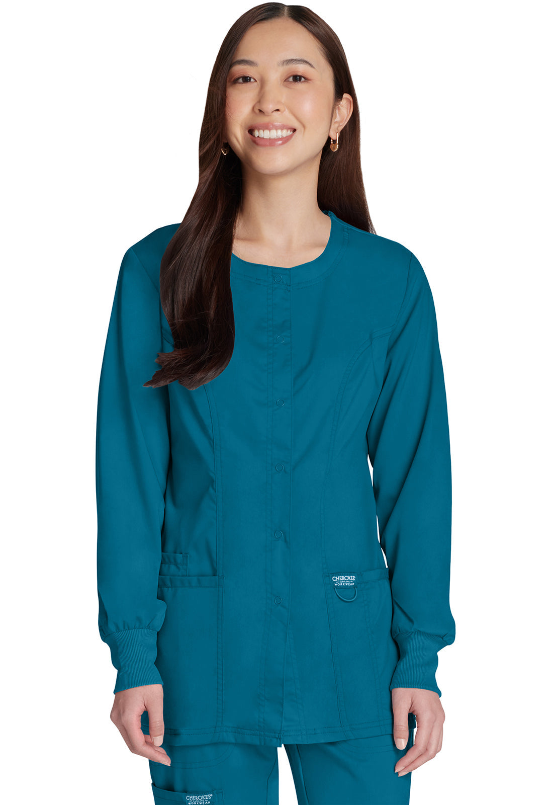 Women's Snap Front Jacket - Caribbean Blue