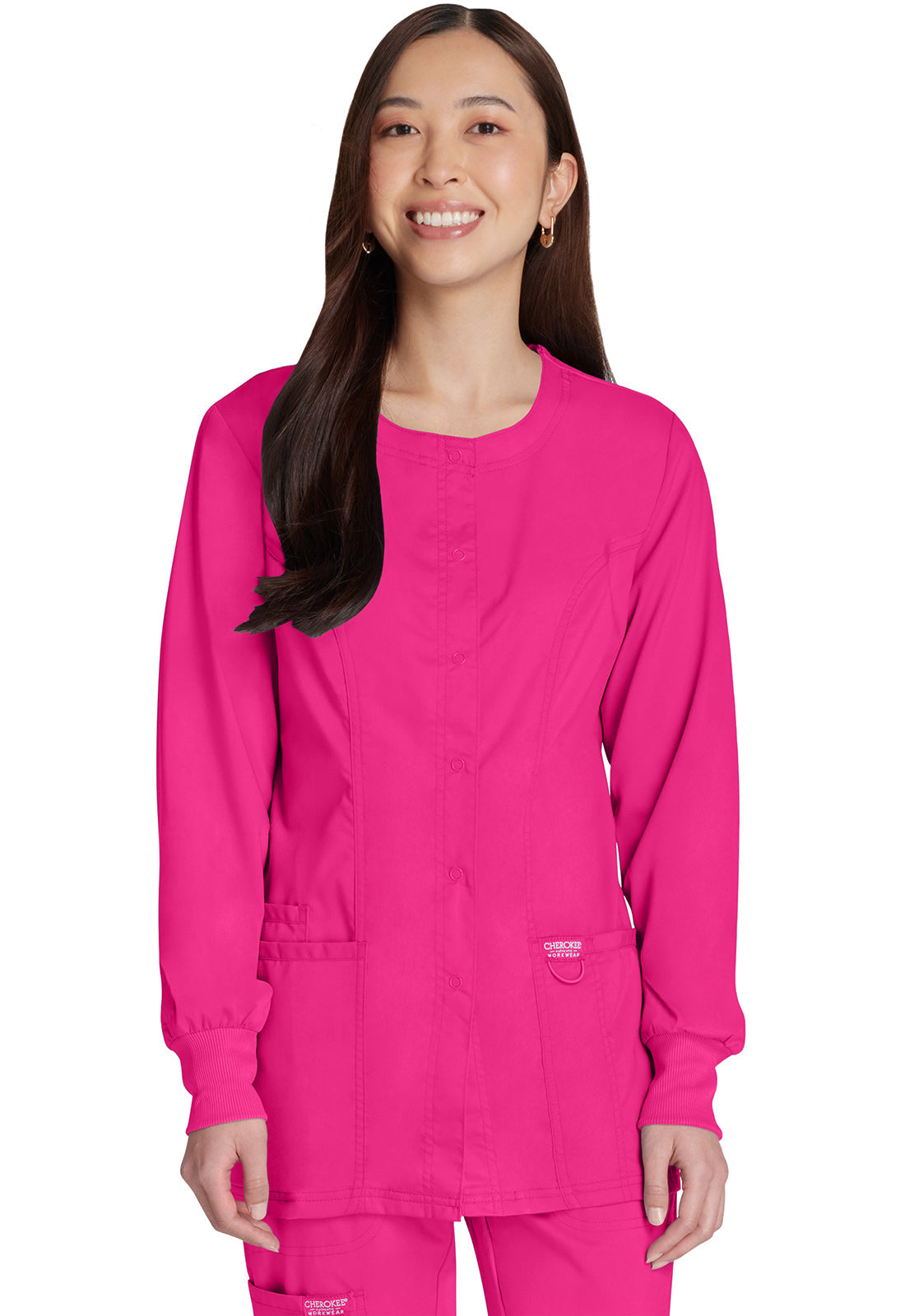 Women's Snap Front Jacket - Electric Pink