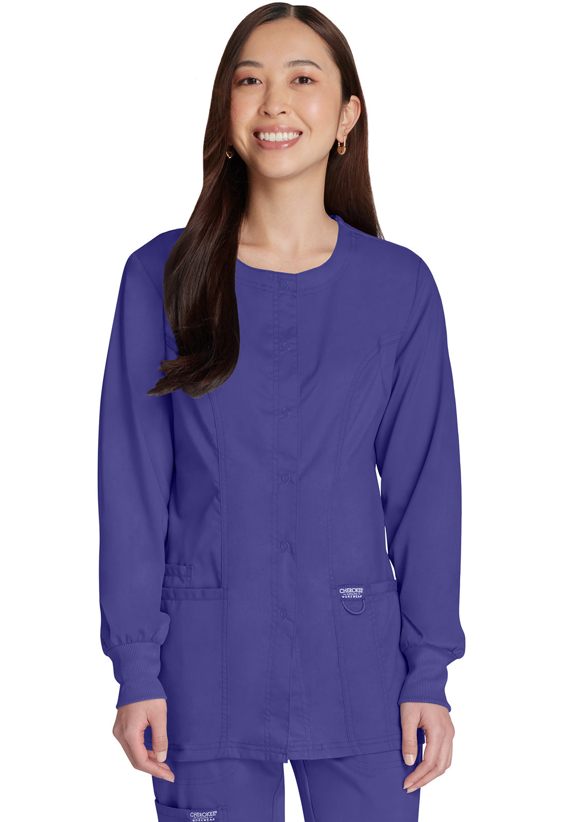 Women's Snap Front Jacket - Grape
