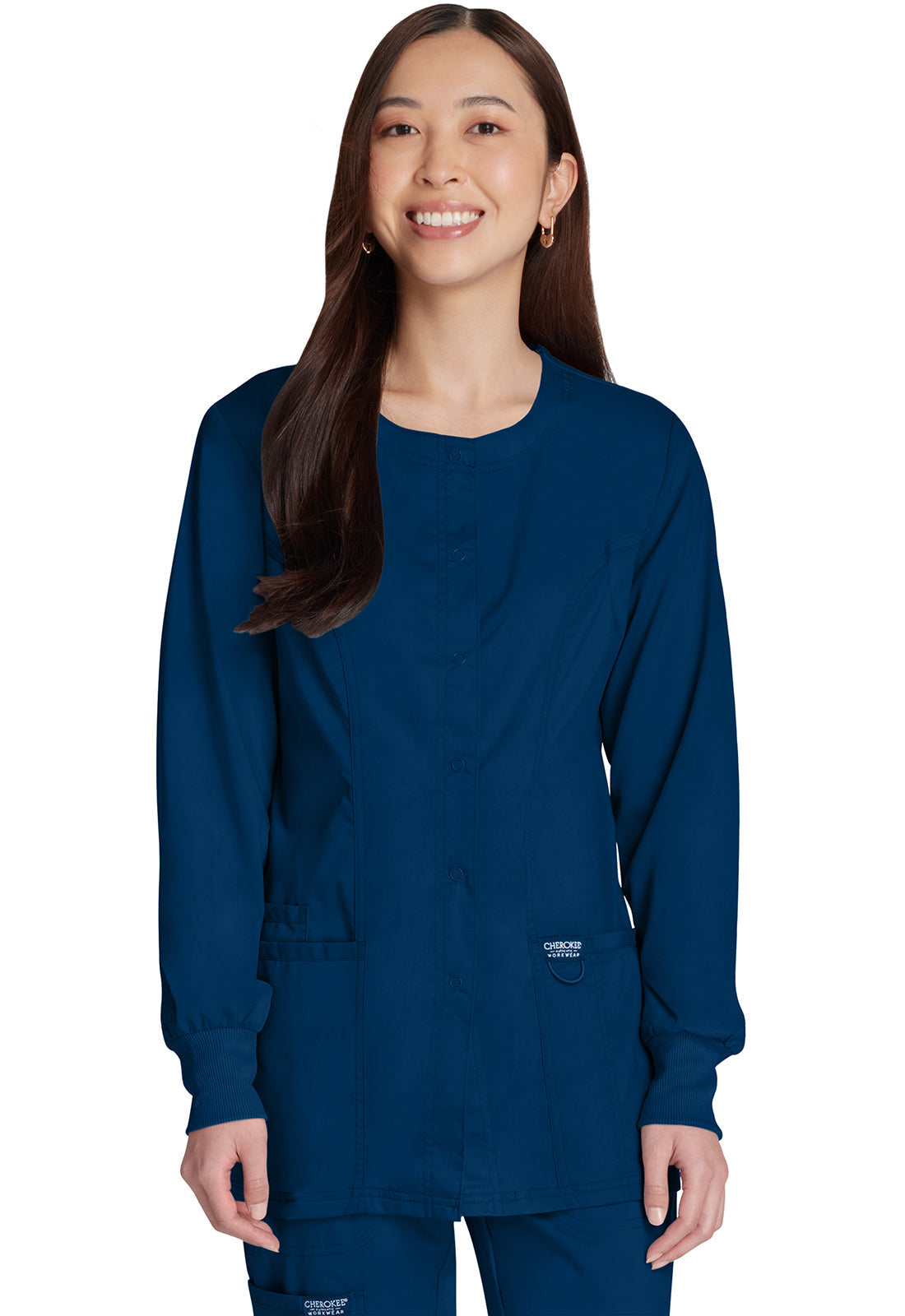 Women's Snap Front Jacket - Navy