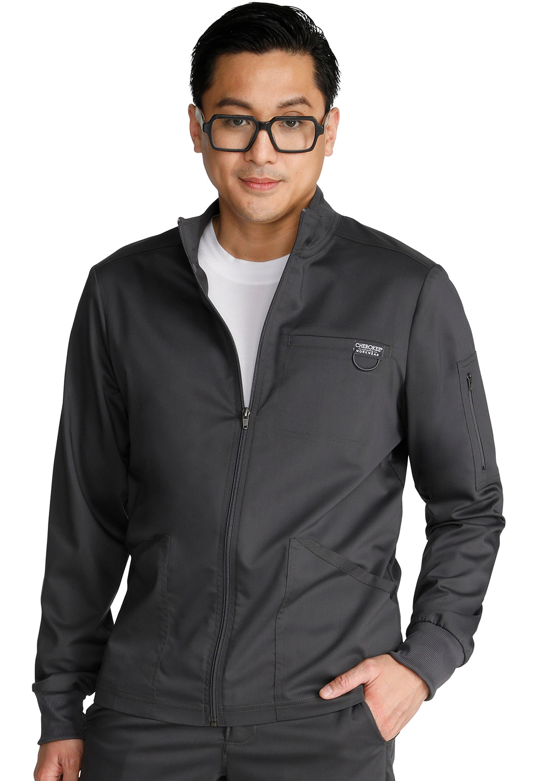 Men's Zip Front Jacket - Pewter