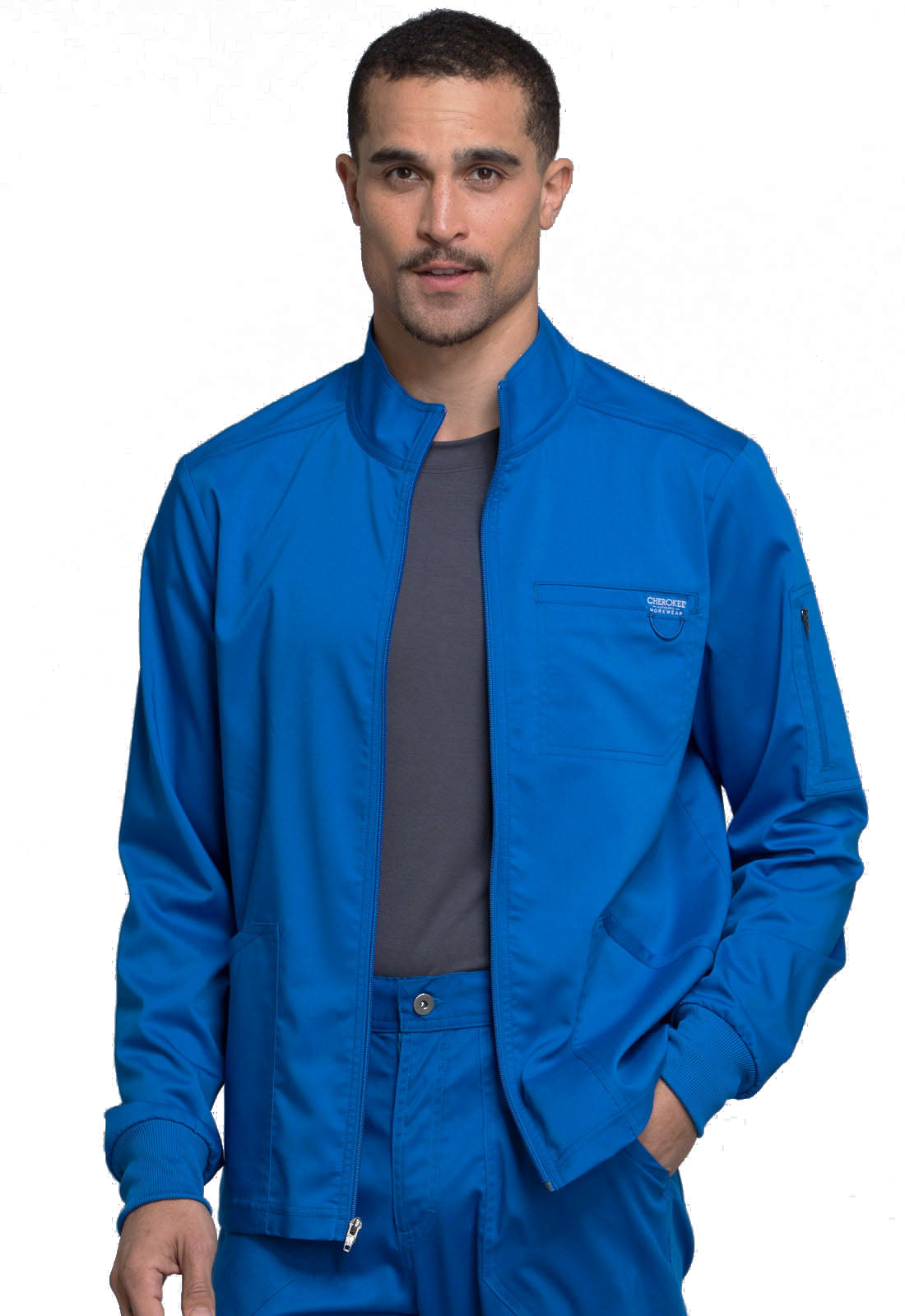 Men's Zip Front Jacket - Royal
