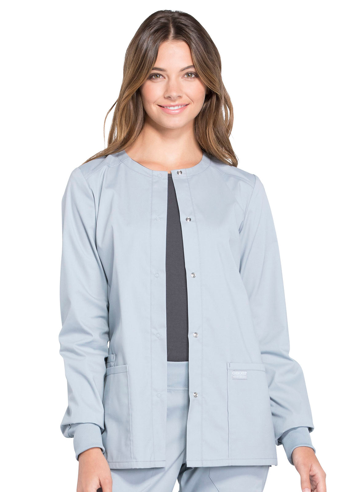 Women's Snap Front Jacket - Grey