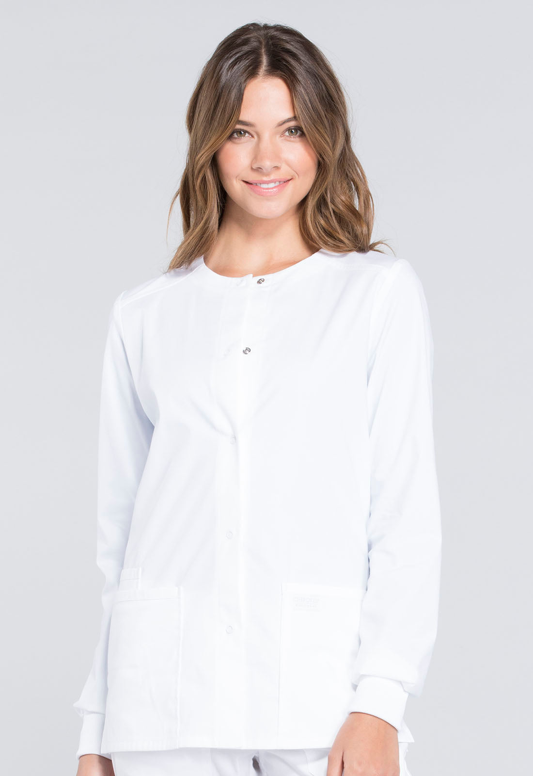 Women's Snap Front Jacket - White