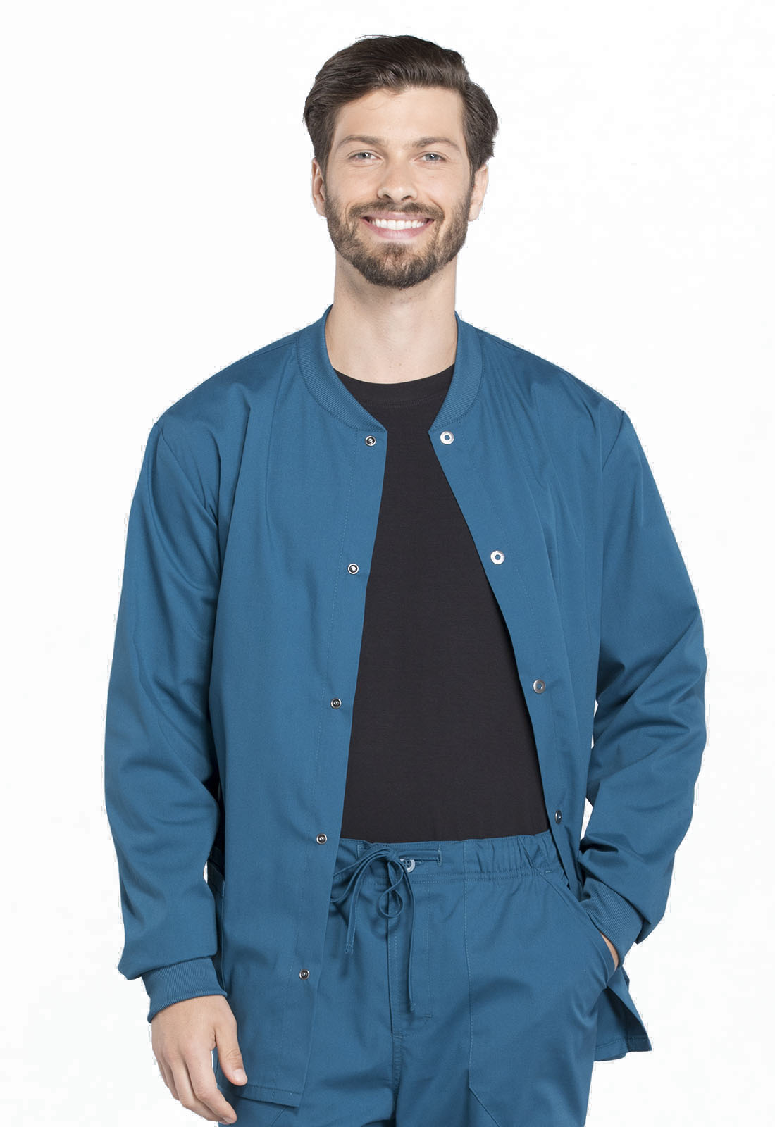 Men's Men's Snap Front Jacket - Caribbean Blue