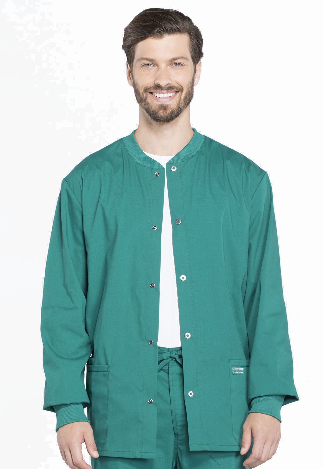 Men's Men's Snap Front Jacket - Hunter Green