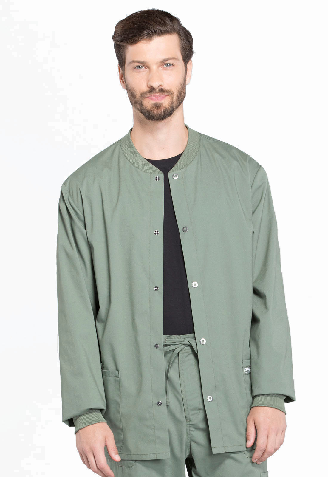 Men's Men's Snap Front Jacket - Olive