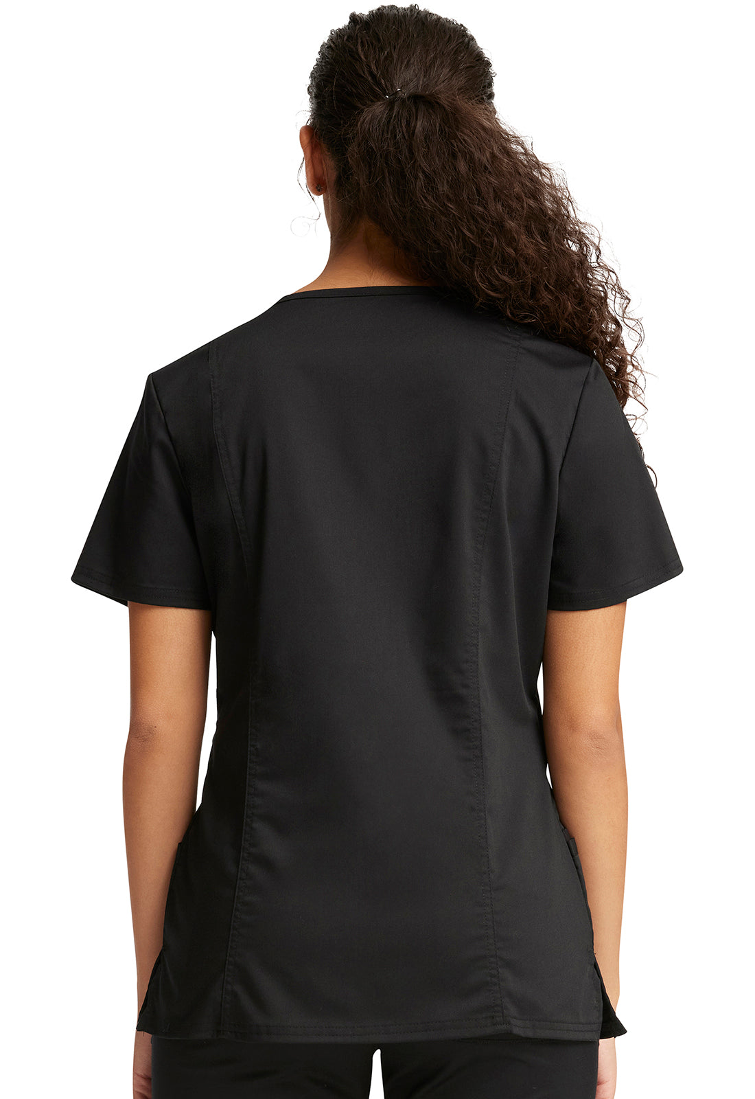 Women's Mock Wrap Top - Black