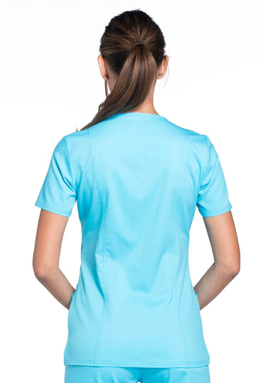 Women's Mock Wrap Top - Turquoise