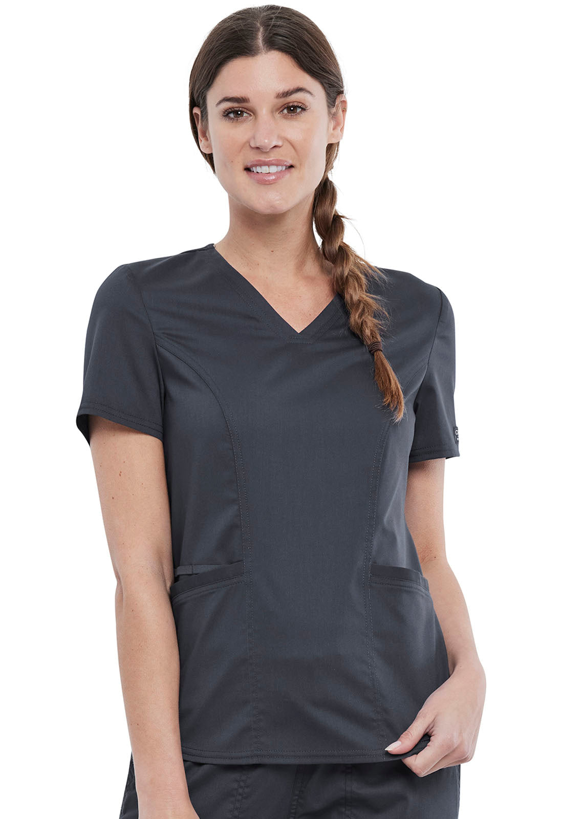 Women's V-Neck  Top - Pewter