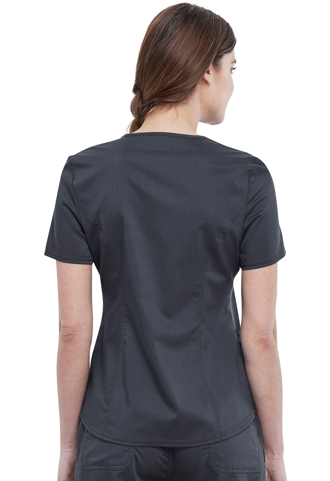 Women's V-Neck  Top - Pewter