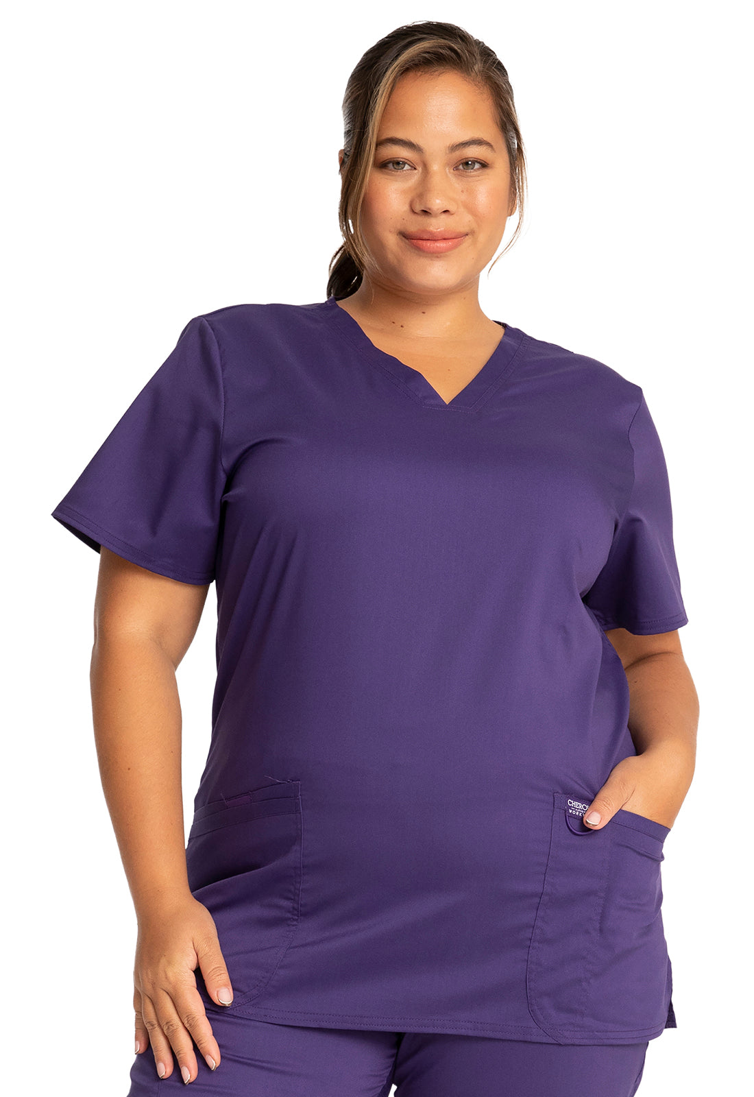 Women's V-Neck Top - Grape