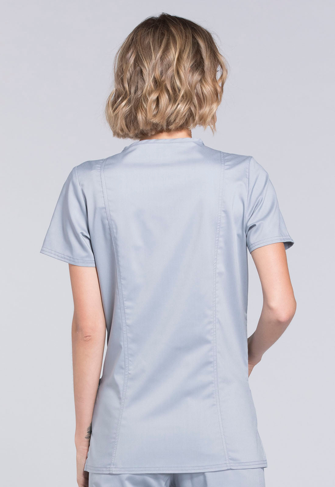 Women's V-Neck Top - Grey