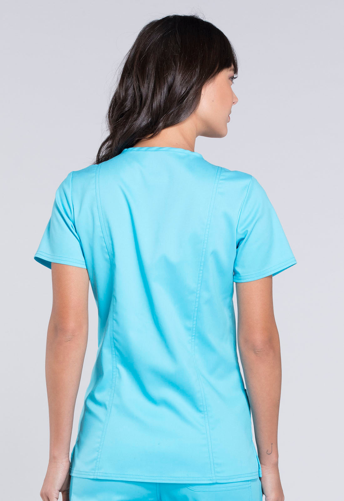 Women's V-Neck Top - Turquoise
