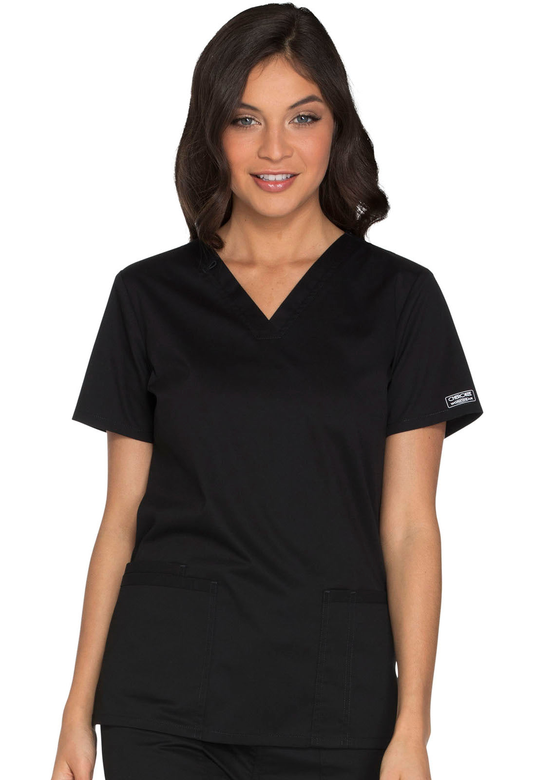 Women's V-Neck Top - Black