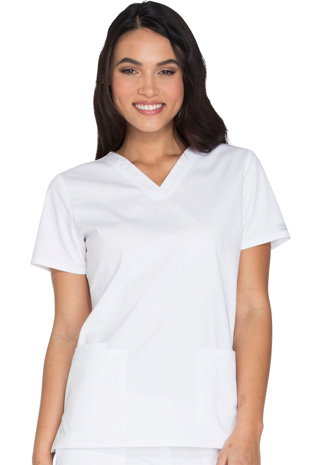 Women's V-Neck Top - White