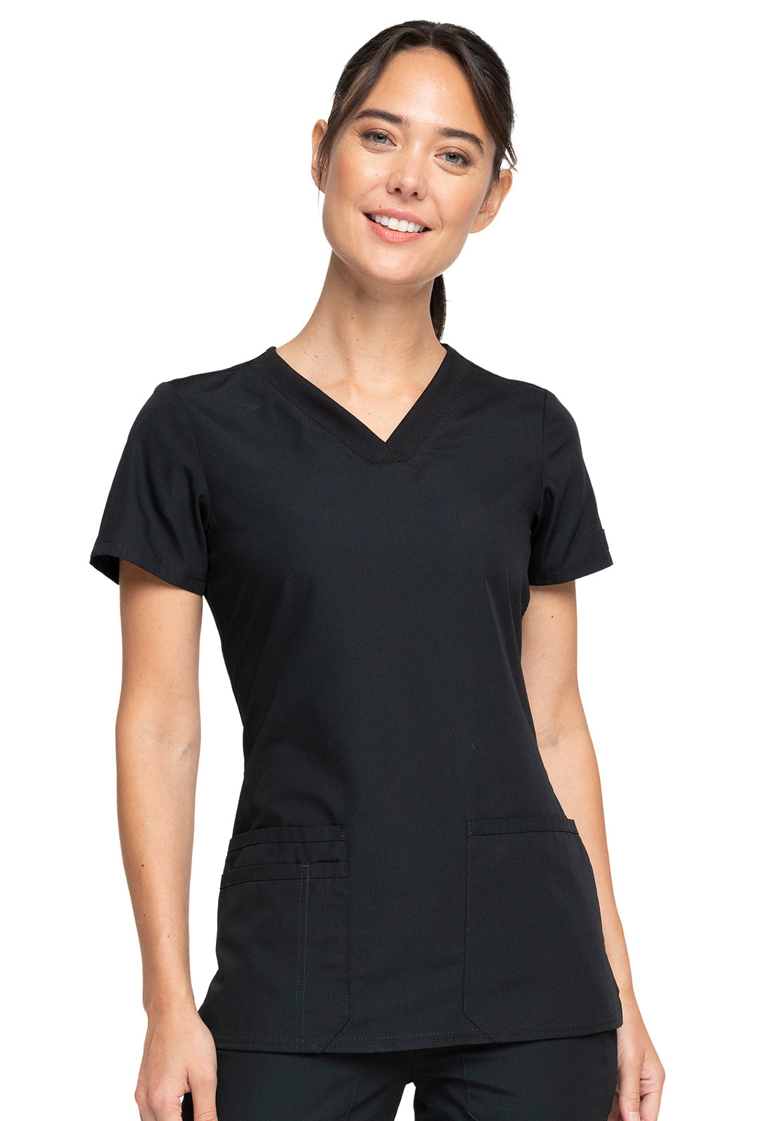 Women's V-Neck Top - Black