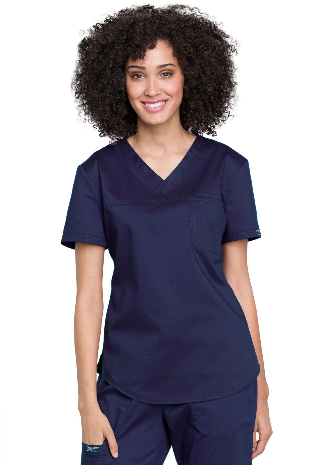 Women's Tuckable V-Neck O.R. Top - Navy