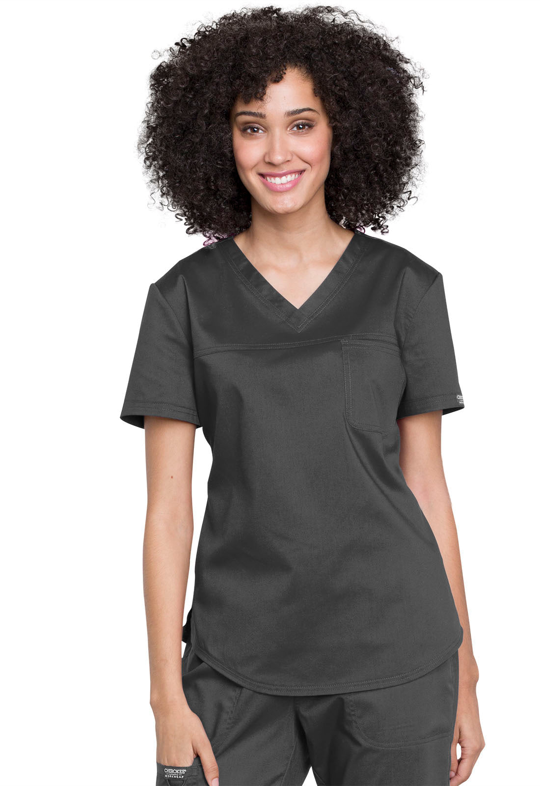 Women's Tuckable V-Neck O.R. Top - Pewter