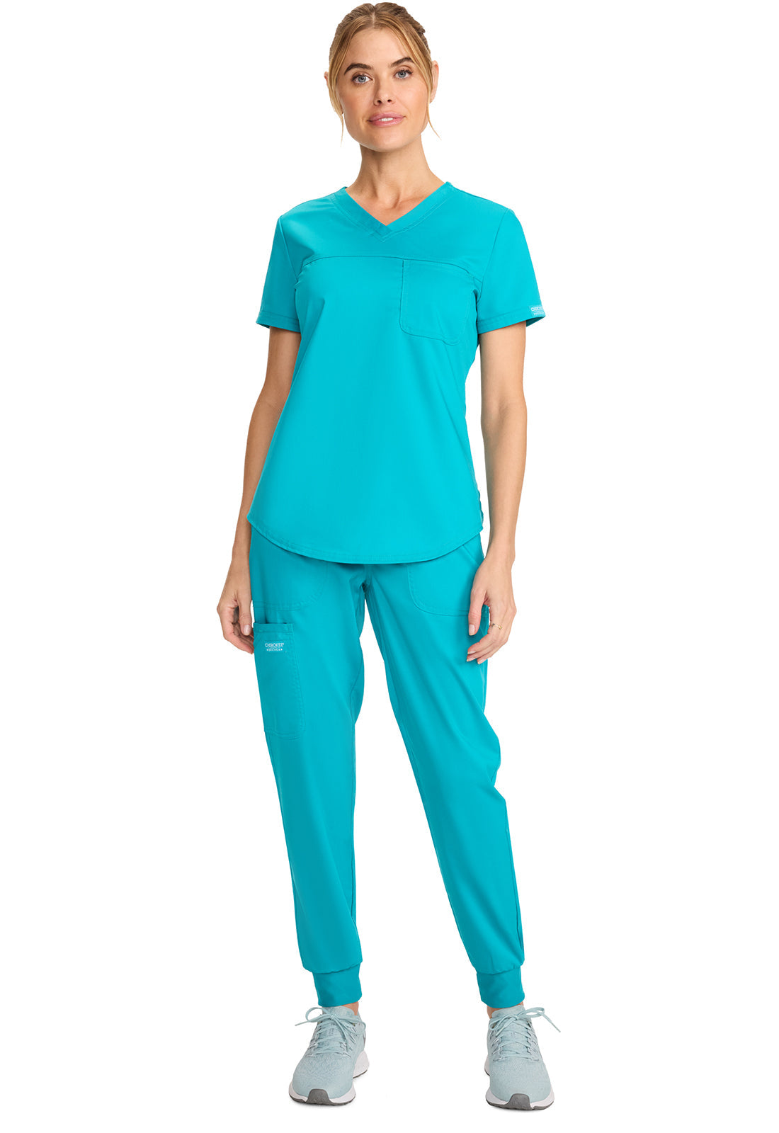 Women's Tuckable V-Neck O.R. Top - Teal Blue