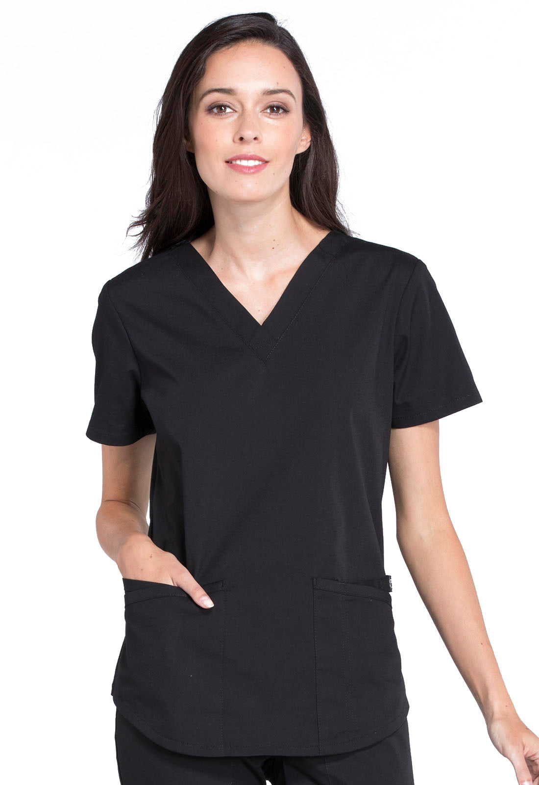 Women's V-Neck Top - Black
