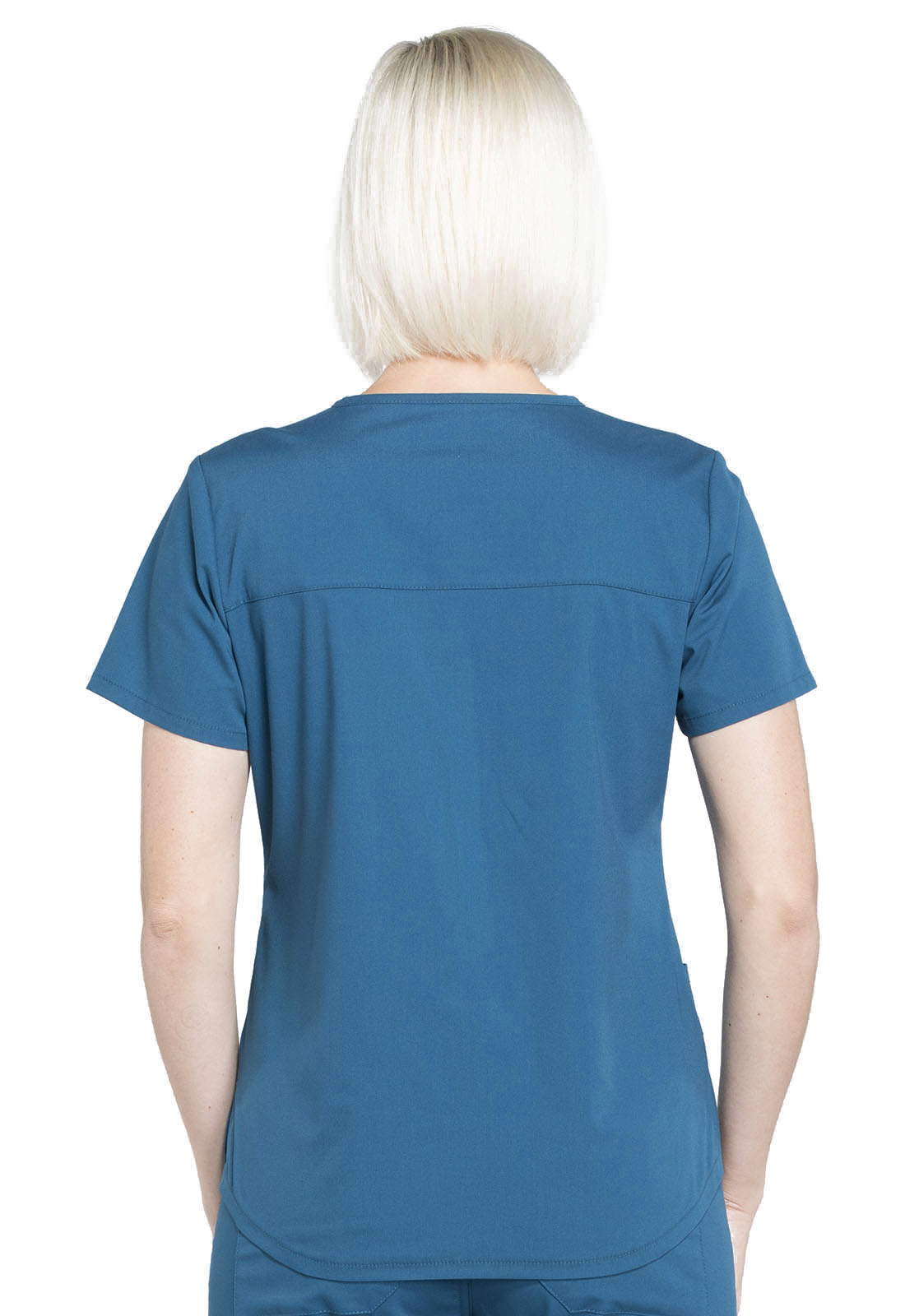 Women's V-Neck Top - Caribbean Blue