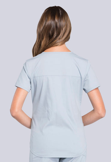 Women's V-Neck Top - Grey