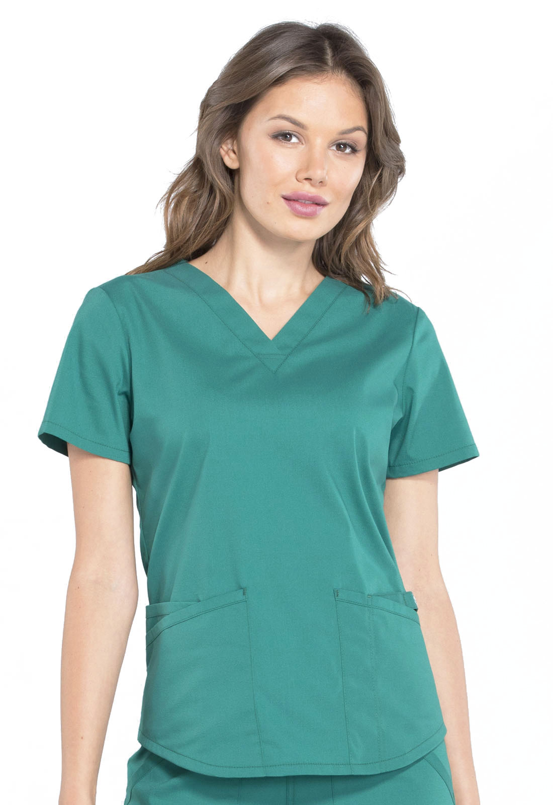 Women's V-Neck Top - Hunter Green