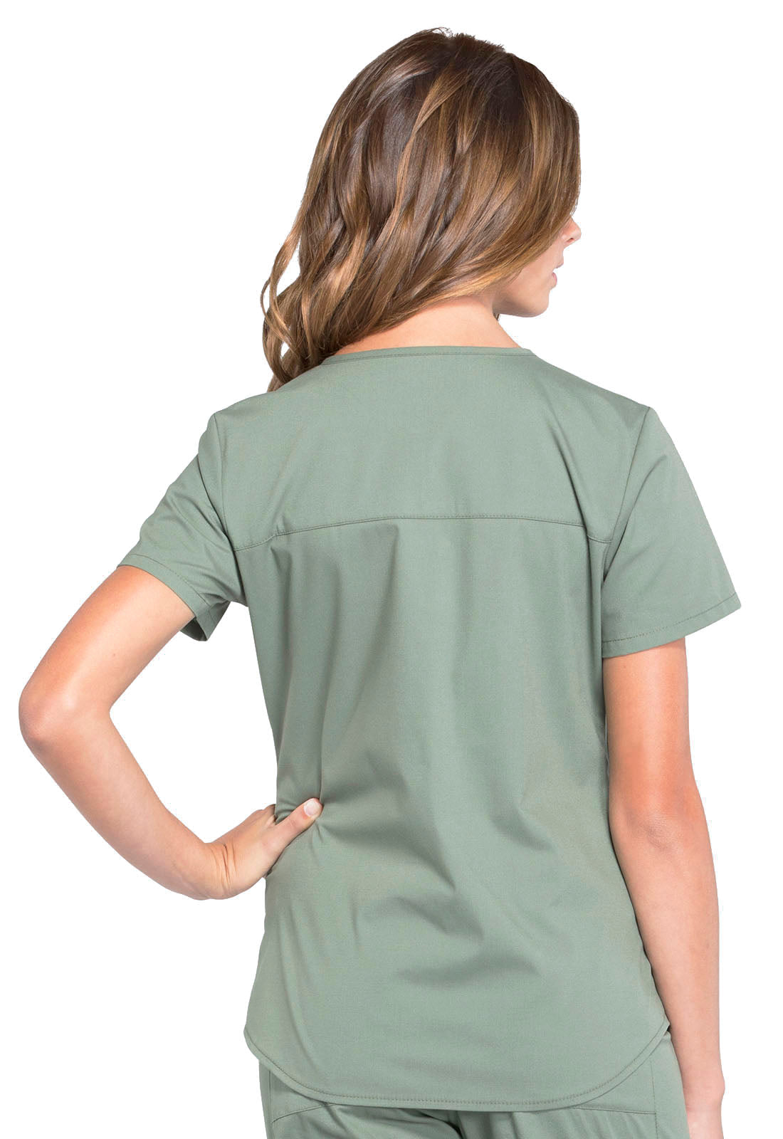 Women's V-Neck Top - Olive