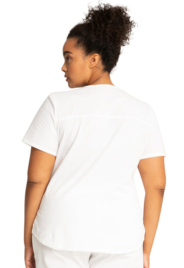 Women's V-Neck Top - White