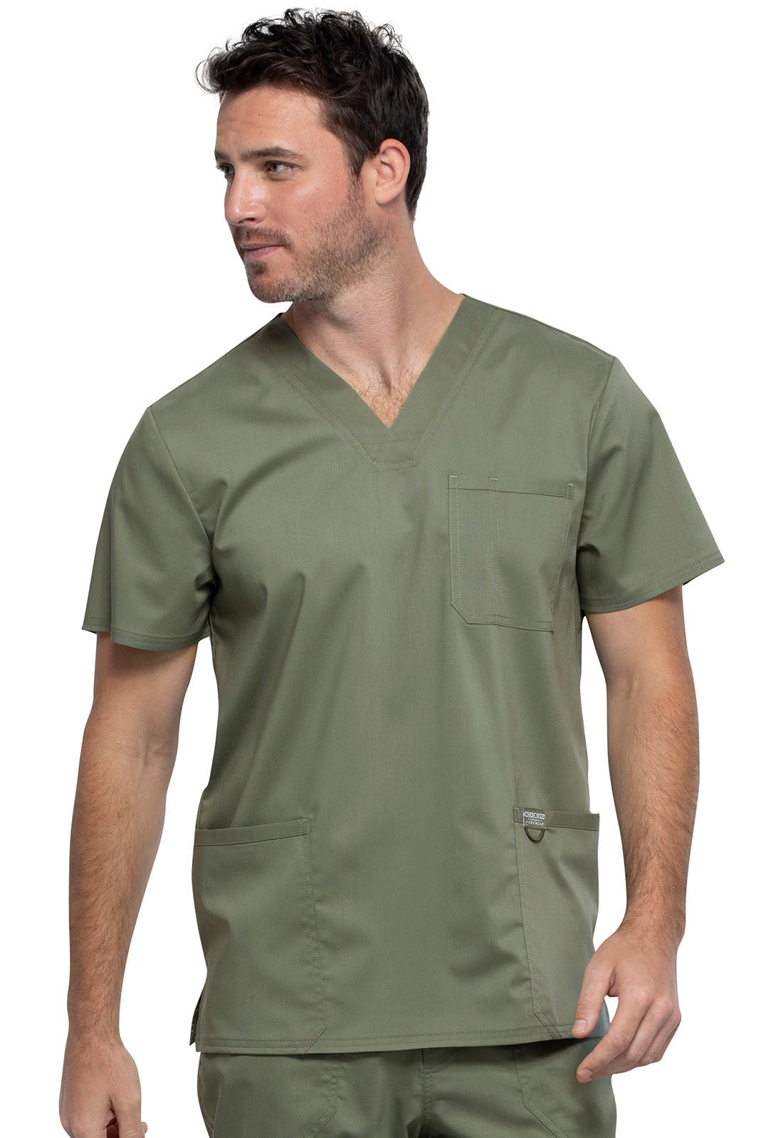 Men's V-Neck Top - Olive