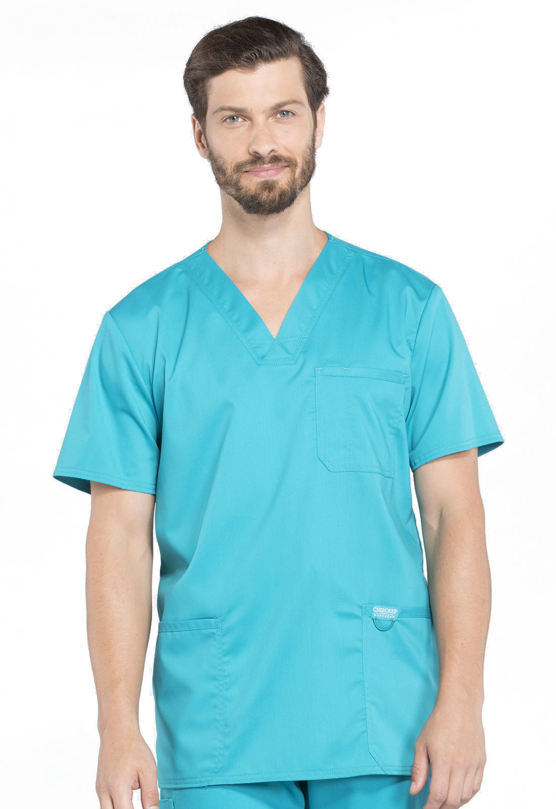 Men's V-Neck Top - Teal Blue
