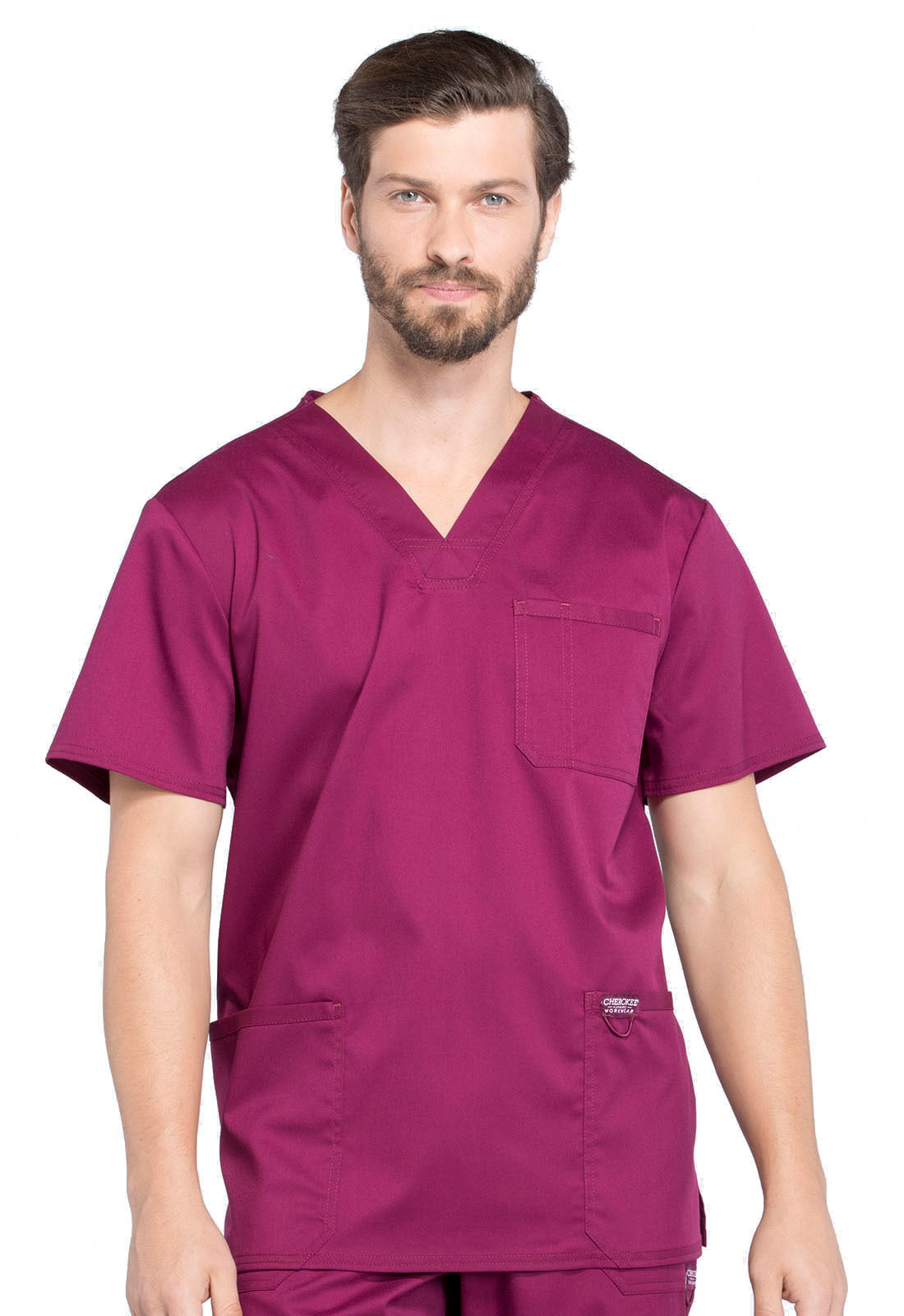 Men's V-Neck Top - Wine