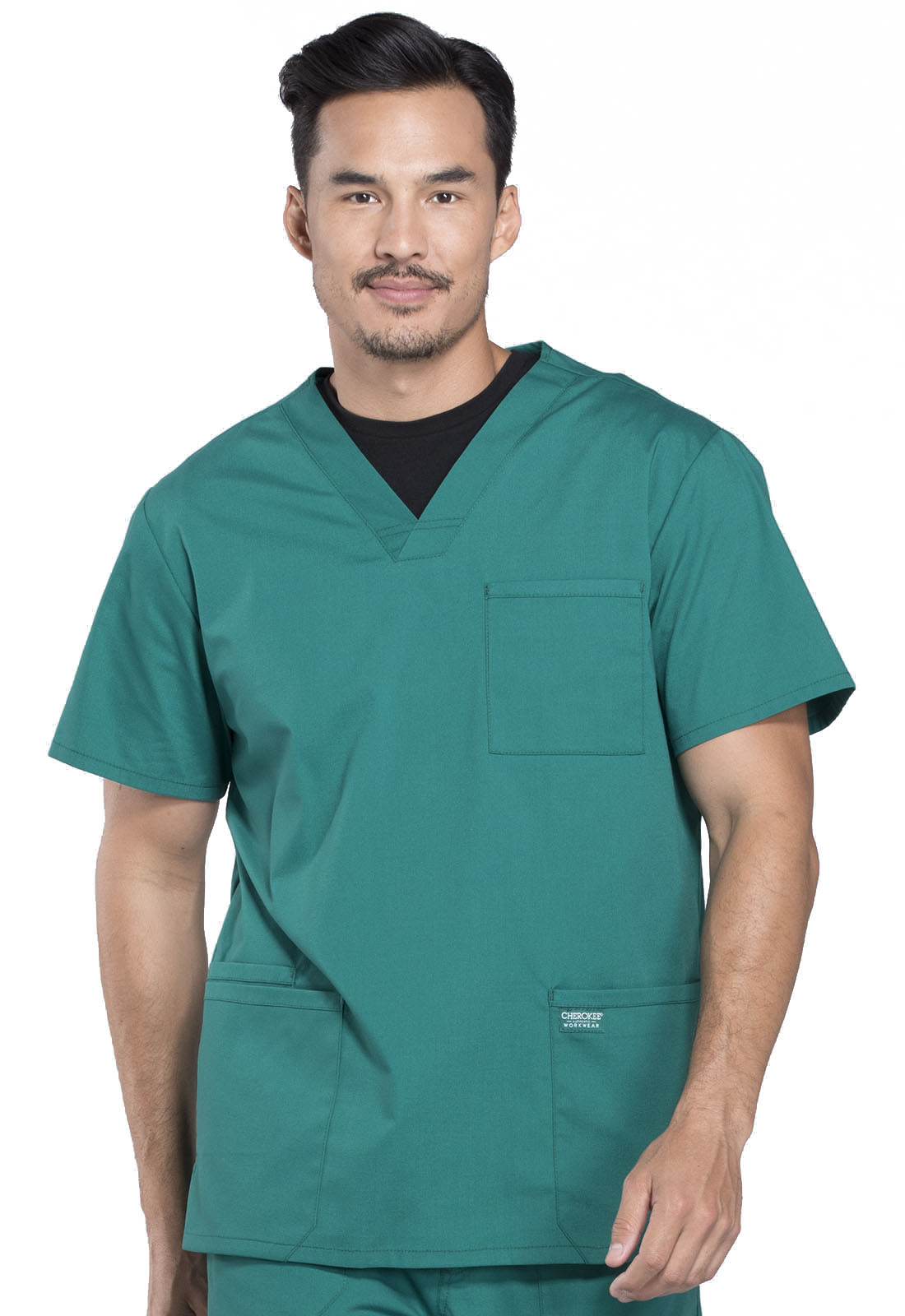 Men's V-Neck Top - Hunter Green