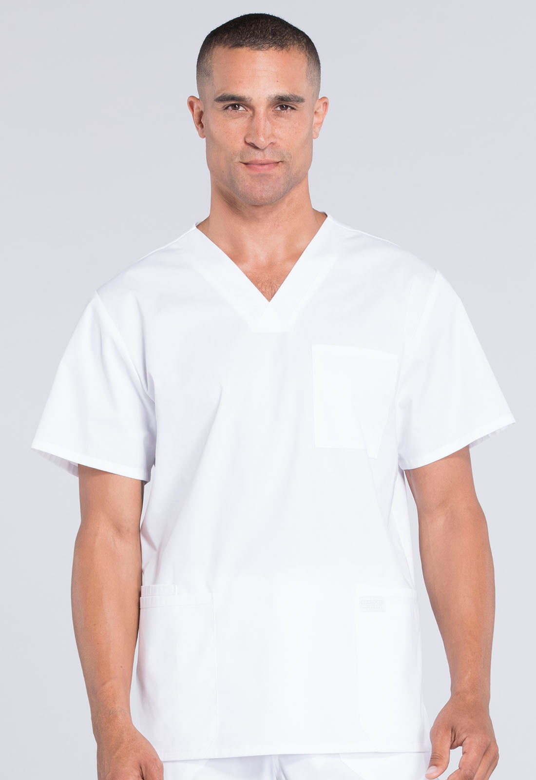 Men's V-Neck Top - White