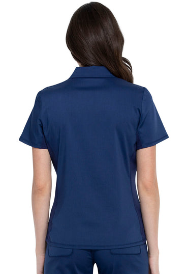Women's Tuckable Snap Front Polo Shirt - Navy