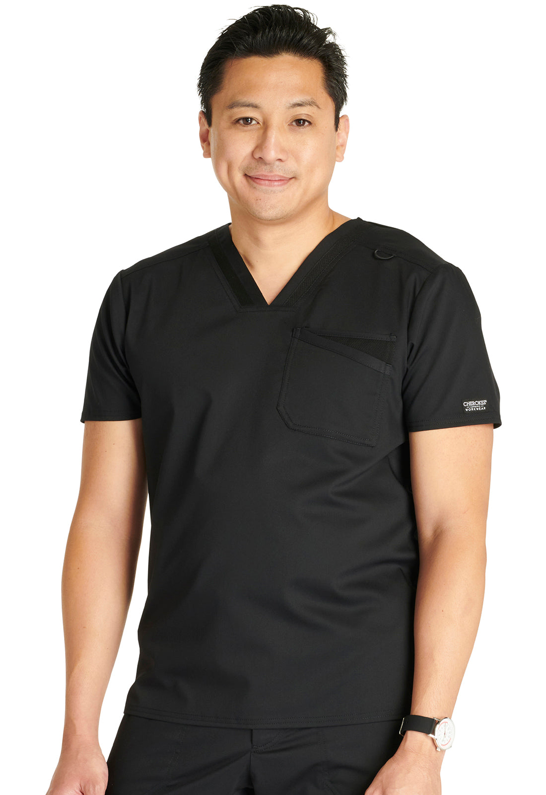 Men's V-Neck Top - Black