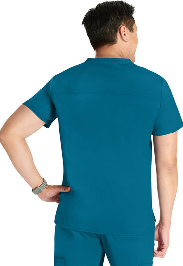 Men's V-Neck Top - Caribbean Blue
