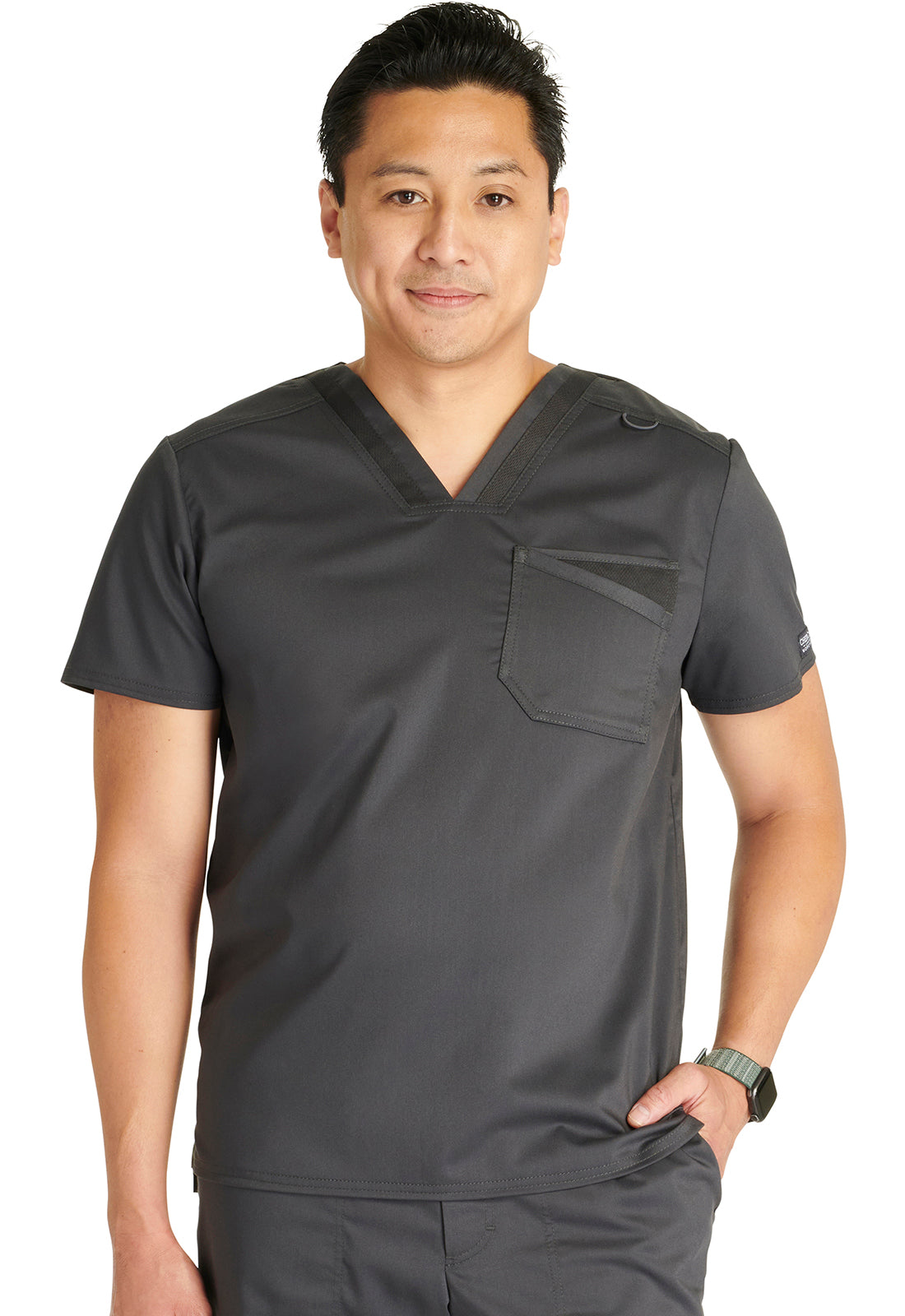 Men's V-Neck Top - Pewter