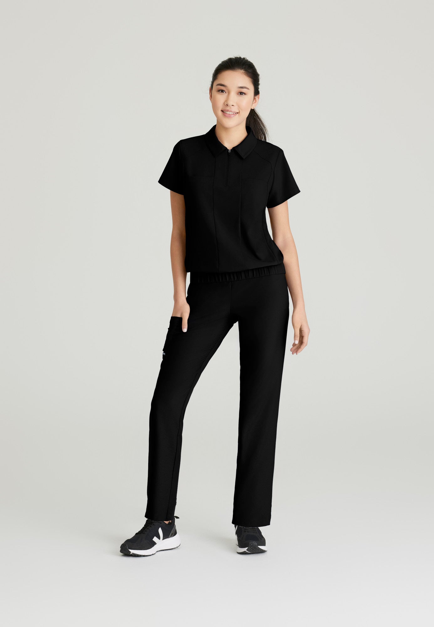 Perseverance Top - Black - Jen's Scrubs