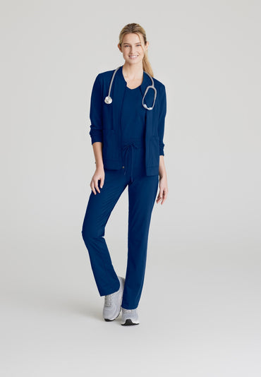 Contour Knit Warm-Up - Navy - Jen's Scrubs