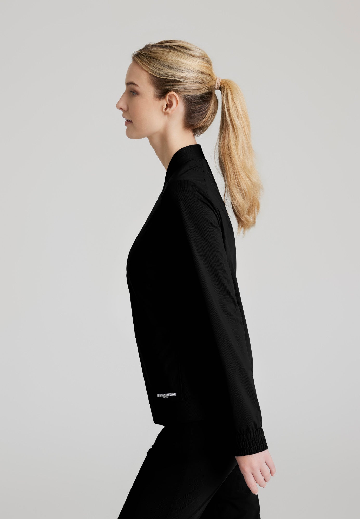 Contour Knit Warm-Up - Black - Jen's Scrubs