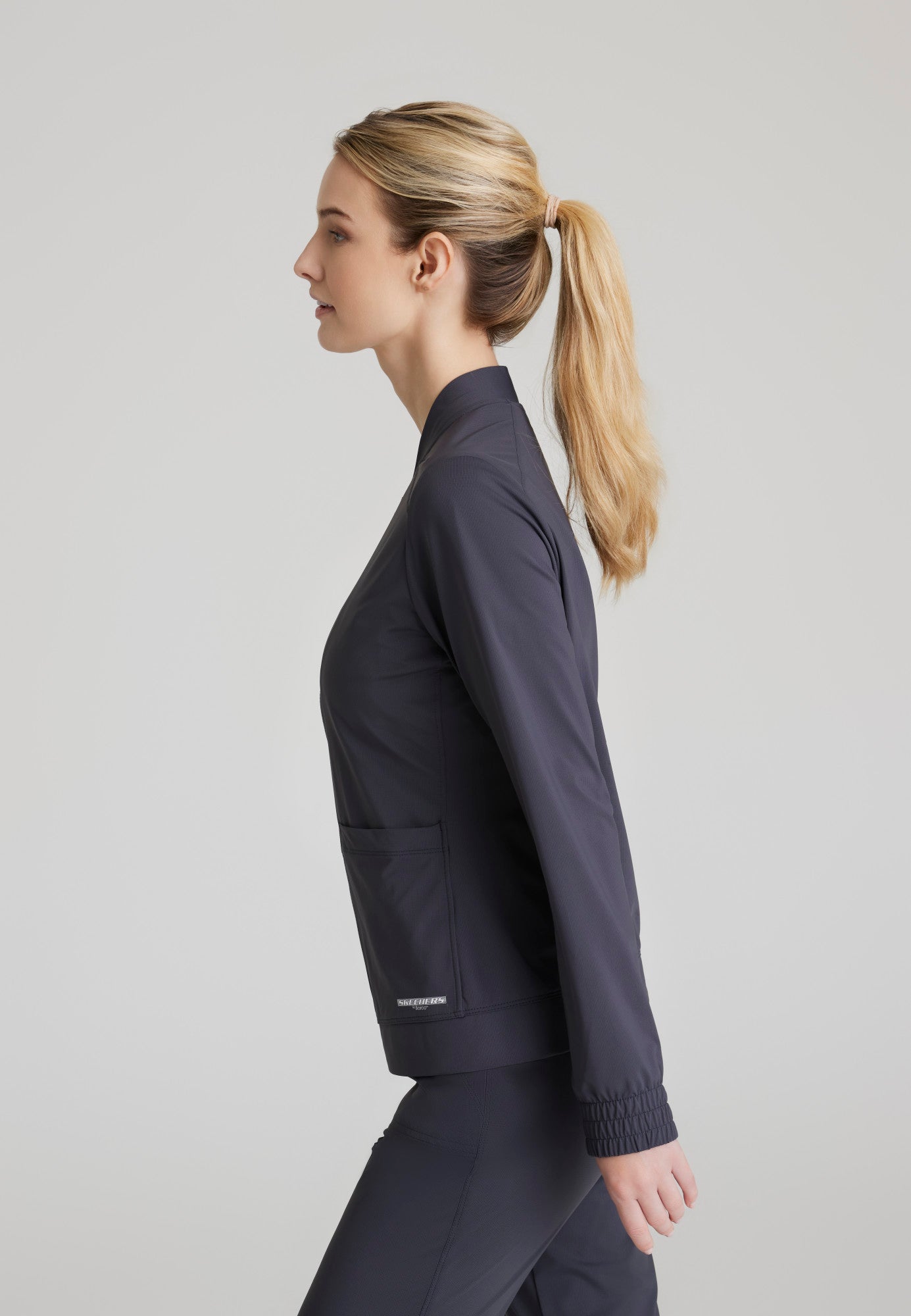 Contour Knit Warm-Up - Pewter - Jen's Scrubs