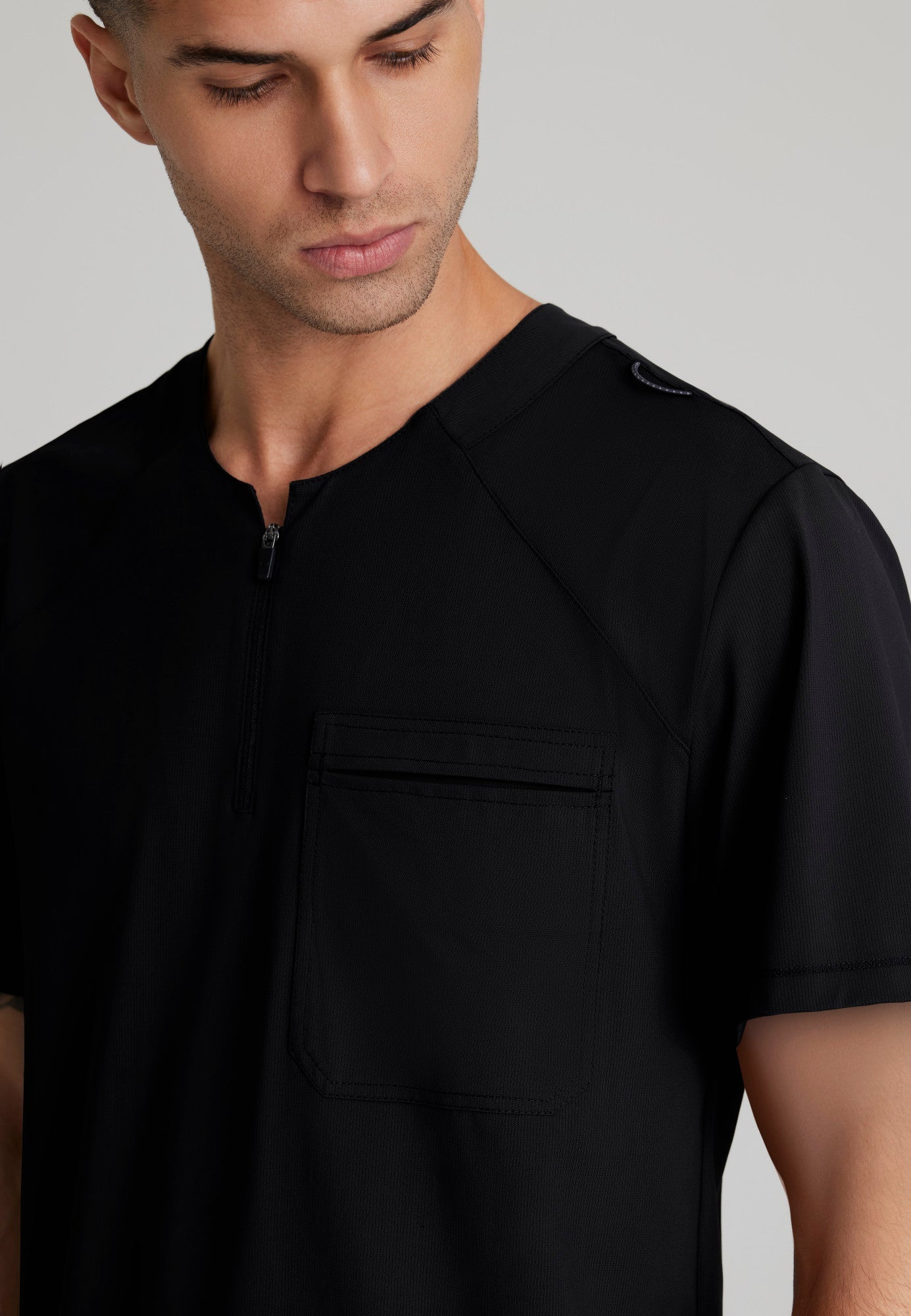 Flex Knit Top - Black - Jen's Scrubs